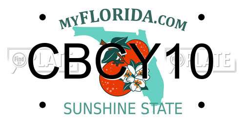 CBCY10 Florida License Plate