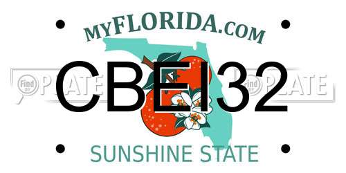 CBEI32 Florida License Plate