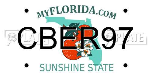 CBER97 Florida License Plate