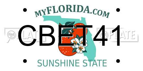 CBET41 Florida License Plate