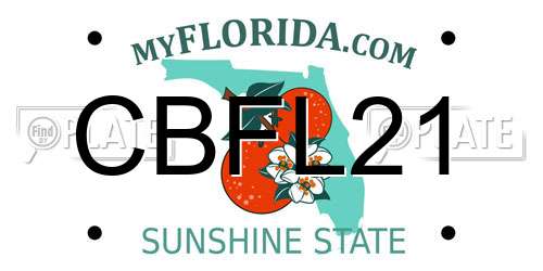 CBFL21 Florida License Plate