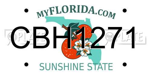 CBH1271 Florida License Plate