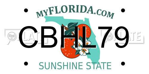 CBHL79 Florida License Plate