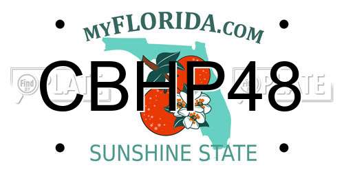 CBHP48 Florida License Plate