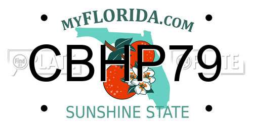 CBHP79 Florida License Plate