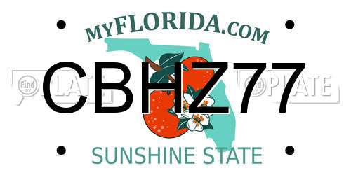 CBHZ77 Florida License Plate