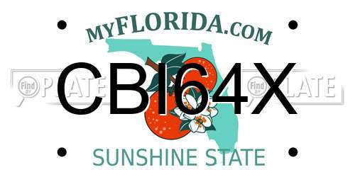 CBI64X Florida License Plate