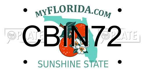 CBIN72 Florida License Plate
