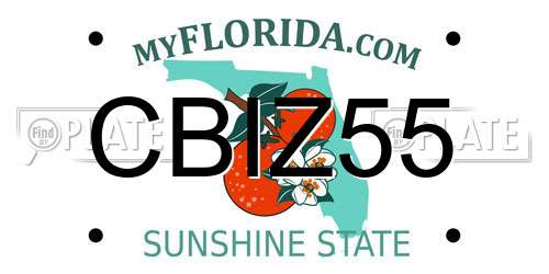 CBIZ55 Florida License Plate