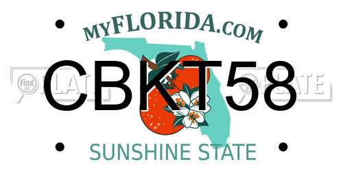 CBKT58 Florida License Plate