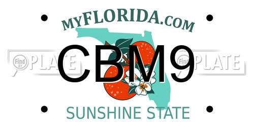 CBM9 Florida License Plate