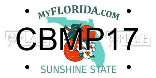 CBMP17 Florida License Plate