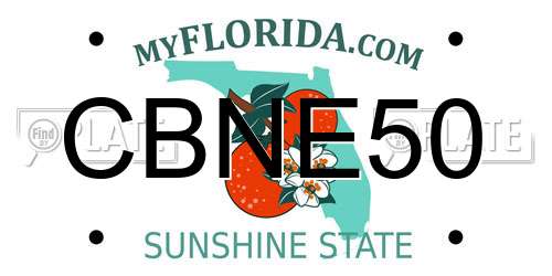 CBNE50 Florida License Plate