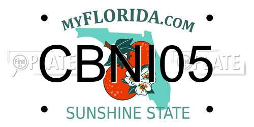 CBNI05 Florida License Plate