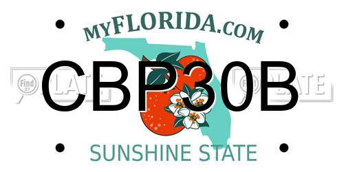 CBP30B Florida License Plate