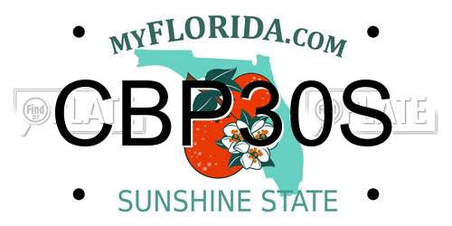 CBP30S Florida License Plate