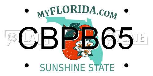 CBPB65 Florida License Plate