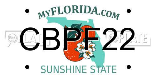 CBPF22 Florida License Plate