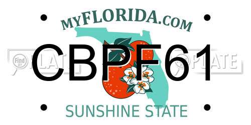 CBPF61 Florida License Plate