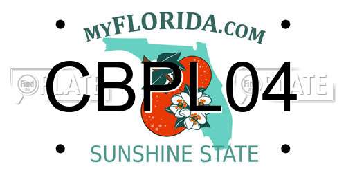 CBPL04 Florida License Plate