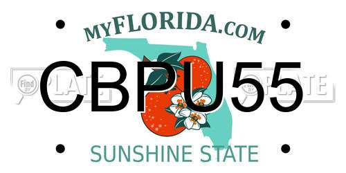 CBPU55 Florida License Plate