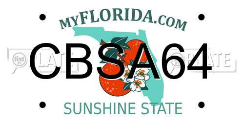 CBSA64 Florida License Plate
