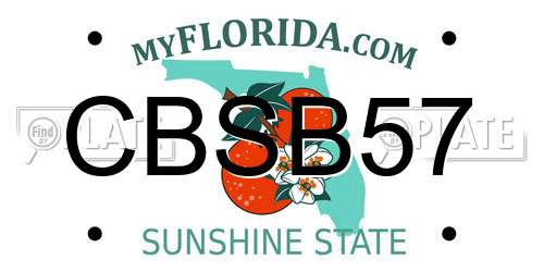 CBSB57 Florida License Plate