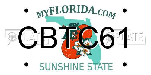 CBTC61 Florida License Plate