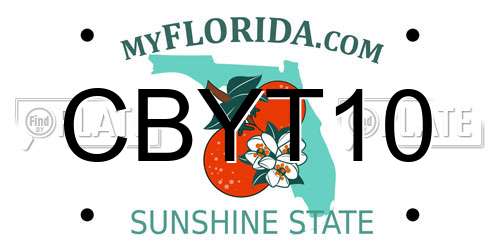 CBYT10 Florida License Plate