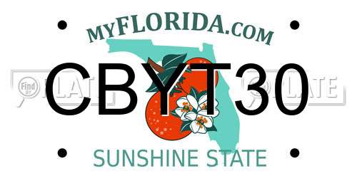 CBYT30 Florida License Plate