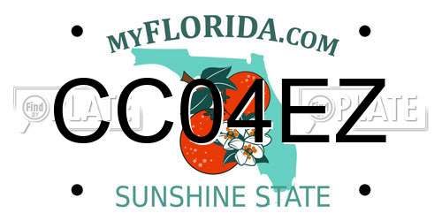 CC04EZ Florida License Plate