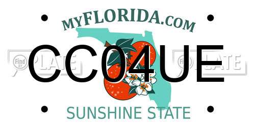 CC04UE Florida License Plate