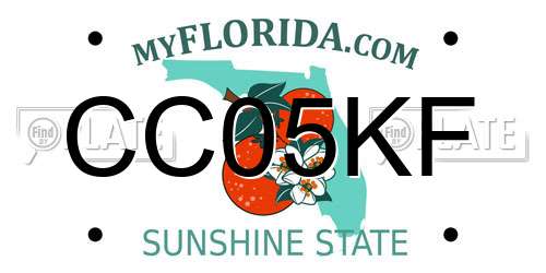 CC05KF Florida License Plate