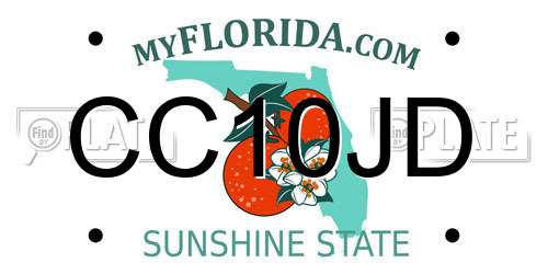 CC10JD Florida License Plate