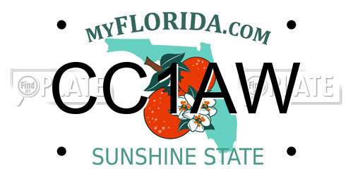CC1AW Florida License Plate