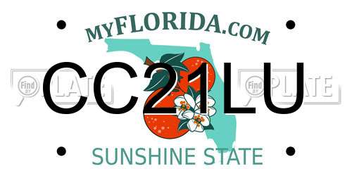 CC21LU Florida License Plate