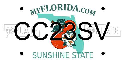 CC23SV Florida License Plate