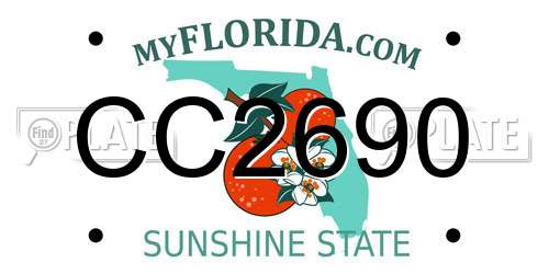 CC2690 Florida License Plate