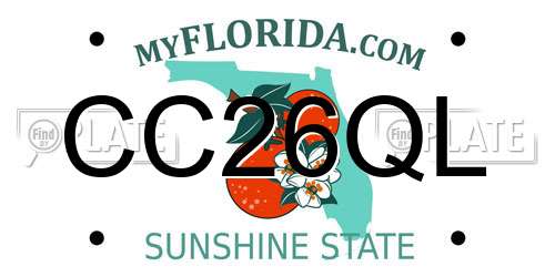 CC26QL Florida License Plate