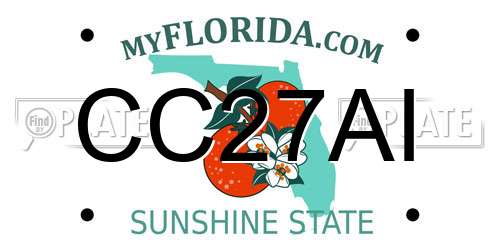 CC27AI Florida License Plate