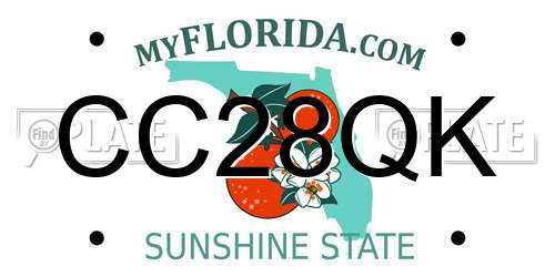 CC28QK Florida License Plate