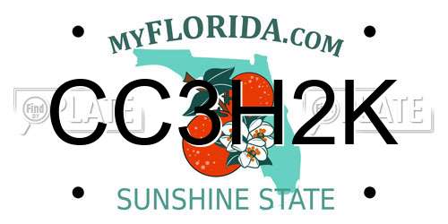 CC3H2K Florida License Plate