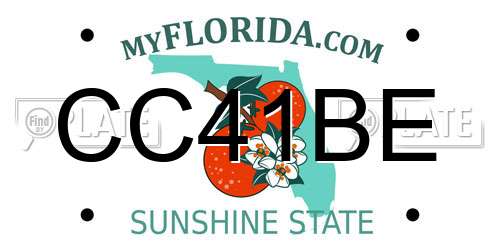CC41BE Florida License Plate