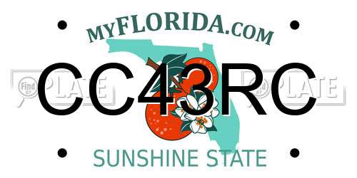 CC43RC Florida License Plate