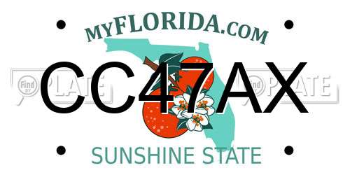 CC47AX Florida License Plate