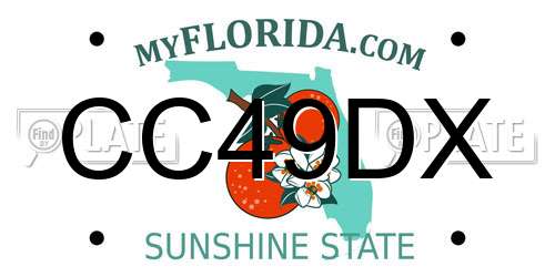 CC49DX Florida License Plate