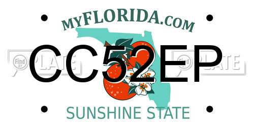 CC52EP Florida License Plate