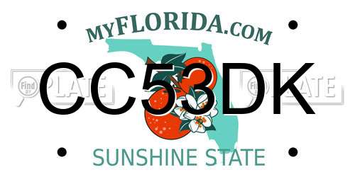 CC53DK Florida License Plate