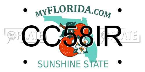 CC58IR Florida License Plate