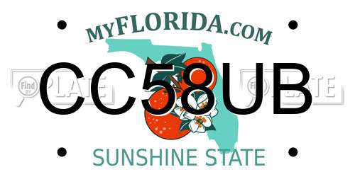CC58UB Florida License Plate